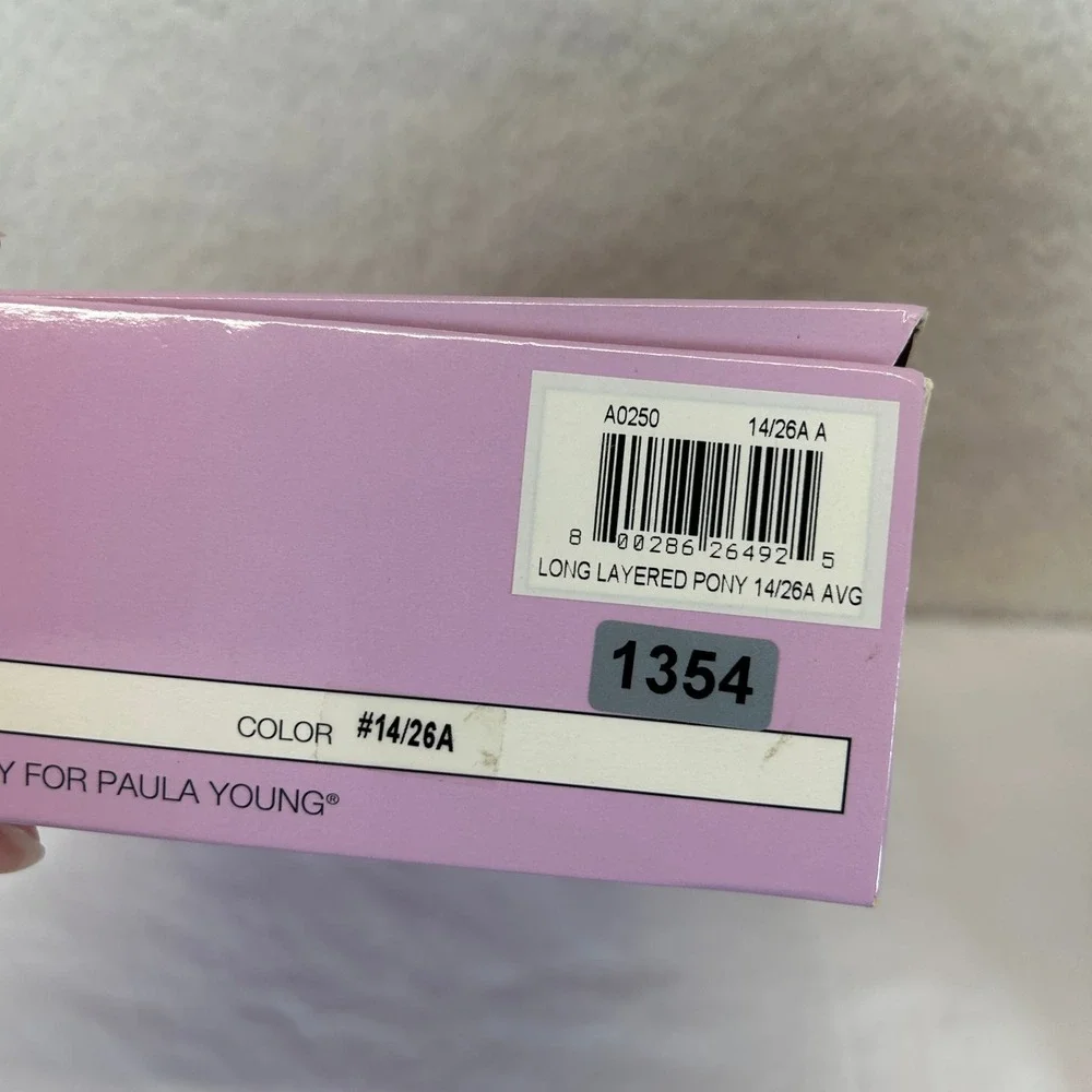 Paula Young Long Layered Pony Hairpiece A0250 Honey Golden Blonde 14/26A New
